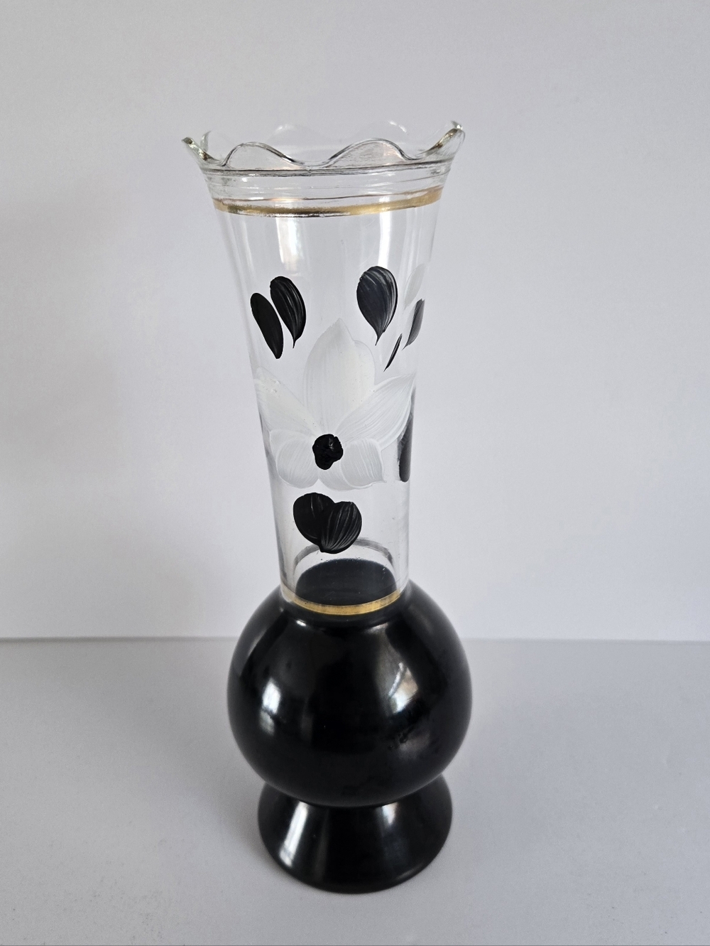 Bartlett Collin’s Vase Hand Painted Vtg MCM